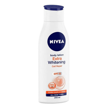 Nivea Female Fresh Scent Deodorant Roll On, Whitening Smooth Skin, 50Ml & Body Extra Whitening Body Lotion, 200Ml, Pack Of 1